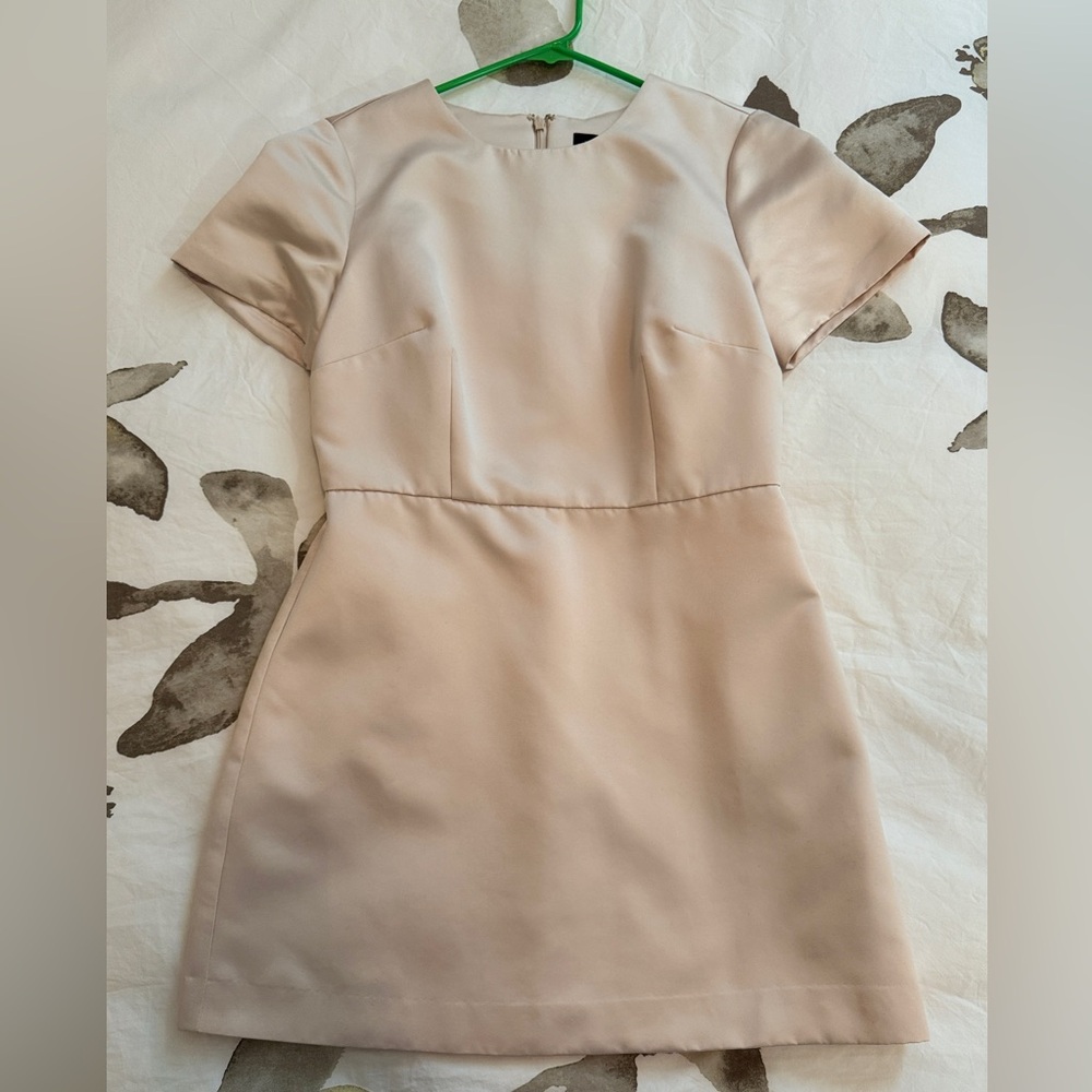 J. Crew Pinkish Cream Mini Dress with Short Sleeves